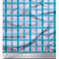thumbnail image 1 of Soimoi Pink Heavy Canvas Fabric Check Check Decor Fabric Printed Yard 58 Inch Wide, 1 of 5