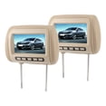 thumbnail image 4 of 2pcs Universal 7 in HD Car Headrest LCD Video Player Wireless Control MP5 Display Brown, 4 of 9