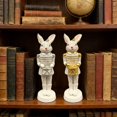 thumbnail image 4 of EGNMCR Easter Decorations, Cute Resin Bunny Figurine Mini Easter Rabbits Statue for Home Decor Tabletop Shelf Mantel Centerpiece Decoration Spring Holiday Party Favors resin decorations, 4 of 9