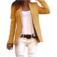 thumbnail image 1 of Pompotops Femmes Décontracté Mode Couleur Unie Manches Longues Veste Ajustée Complet Liquidation, 1 of 4