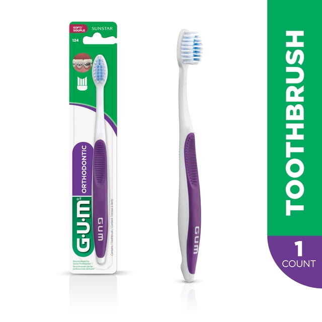 GUM® Orthodontic Toothbrush, Soft Bristles, 1 Count