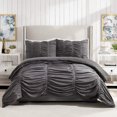thumbnail image 4 of Modern Heirloom Emily Texture (Gris Foncé) Ensemble de Douillette 3 Pcs - Grand Lit/Grand, 4 of 4