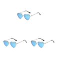 thumbnail image 1 of maskred PVC Heart-Shaped Glasses Non-Slide Silicone Nose Pads And Mulitple Colours For Chic Look Gold Metal silver frame skyblue 3Set, 1 of 6