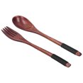 thumbnail image 2 of FLAMEEN Wooden Tableware,Japanese Style Cutlery Set Wooden Spoon Fork Soup Teaspoon Kitchen Cooking Utensil Tools,Wooden Soup Teaspoon, 2 of 8