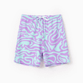 thumbnail image 2 of PatPat Family Matching Trendy Purple & Blue Wave Print Swim Trunks or Midriff Cutout One-Piece Swimsuit, 2 of 7