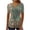 04Army Green, variante sur yoeyez Hauts d'Été pour Femme Boutons T-Shirts à Col en V Hauts Empire à Fleurs Tunique Plissée Chemise Manches Courtes T-Shirts Amples et Confortables Blouses Noir TG
