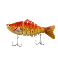 thumbnail image 4 of Almencla Leurres de Pêche avec Hameçon Crankbaits Leurres Durs Réalistes pour Perche Achigan Poisson-Chat Jaune Rouge, 4 of 8