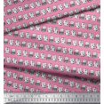 thumbnail image 3 of Soimoi Polyester Crepe Fabric Cat Animal Print Fabric by The Yard 52 Inch Wide, 3 of 3