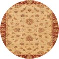 thumbnail image 1 of Ahgly Company Tapis d'Intérieur Ronds Abstraits Orange Rouge Abstraits pour Aire, 7 Pieds Rond, 1 of 6
