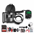 thumbnail image 1 of Canon MR-14EX II Macro Ring Lite Flash Bundle with TTL Autoflash, Dual Tubes, 64GB Card, Backpack, Diffuser, Bracket (International Model), 1 of 8