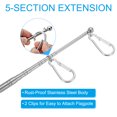 thumbnail image 4 of Unique Bargains 3.3ft Telescopic Handheld Flagpoles Tour Guide Flag Pole with Clips for Teaching Red, Blue, 2 Pack, 4 of 7