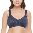 thumbnail image 1 of Wingslove Women's Full Coverage Plus Size Bra Non Padded Wireless Minimizer Bra, Gray Blue 42I, 1 of 7
