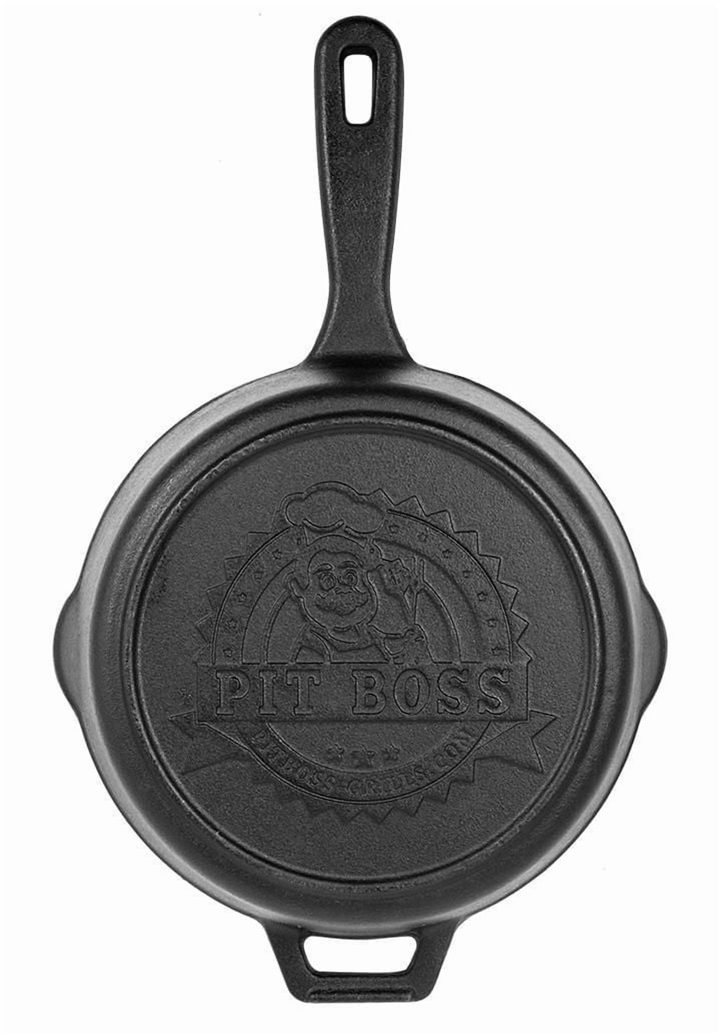 Pit Boss Poêle en fonte profonde de 12 po avec couvercle