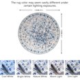 thumbnail image 4 of JV Home Round Rug Napoli Blue 4 ft Washable Carpet Anti Slip, 4 of 6