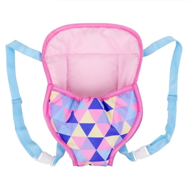 DEBGFS Sac à Dos Porte-Bébé pour Poupée, Accessoires pour Poupée, Porte-Bébé Fait à la Main avant et Arrière avec Sangles pour Poupées de 15 Pouces à 18 Pouces - Multicolore