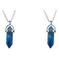 thumbnail image 3 of QualitChoice Hexagon Column Charm Exquisite Women Men Making Findings Handmade Anniversary Hanging Pendants Colorful Crystal Blue 2Set, 3 of 6