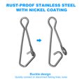 thumbnail image 3 of Unique Bargains 92Lbs Stainless Steel Fishing Snaps Swivels Clips Quick Change Black 150 Pack, 3 of 6