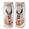 thumbnail image 1 of Chaussettes à Motif 3D Imprimées Chaussettes de Course Femmes Personnalité Cheville Basse, 1 of 2