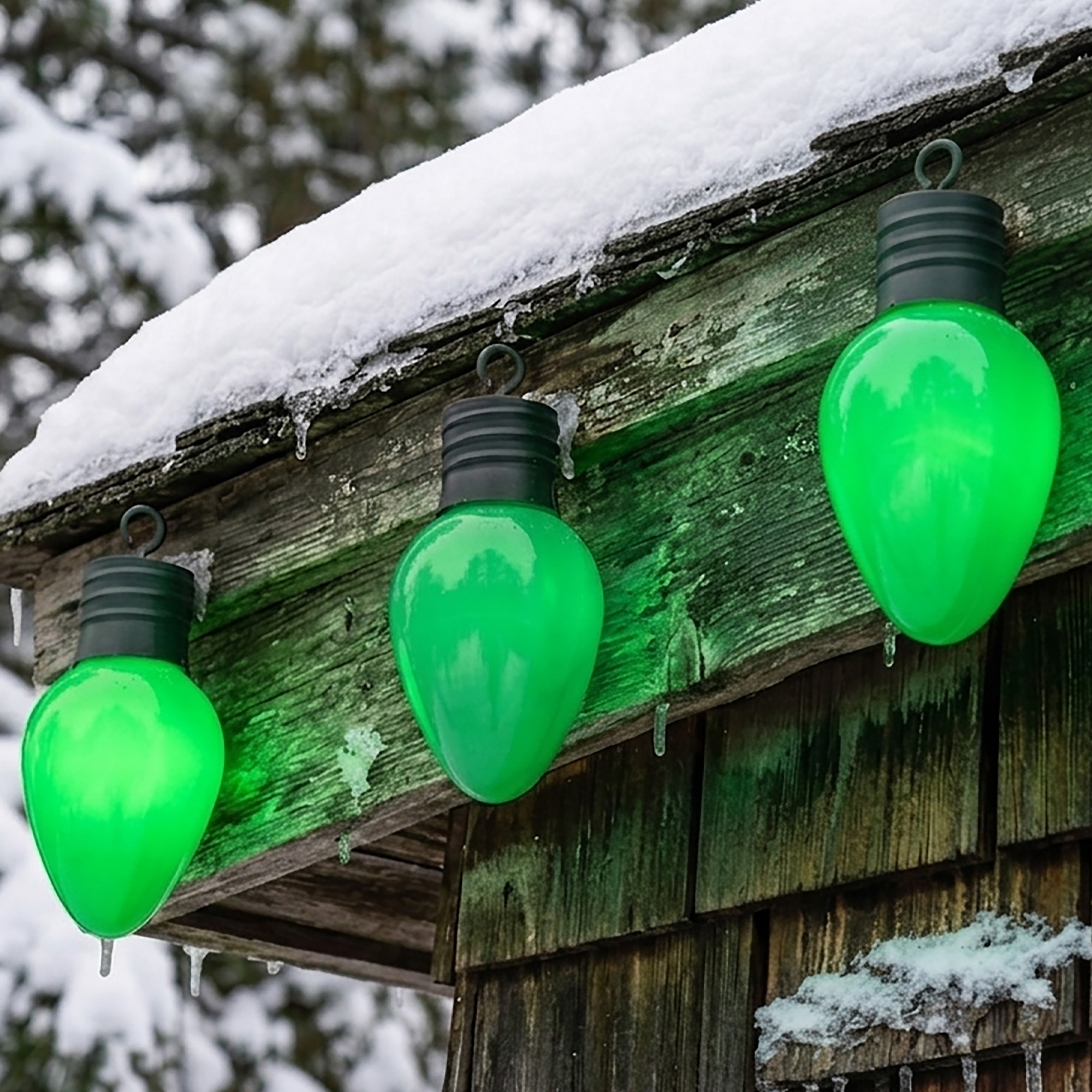 Guirlande lumineuse de Noël à piles de 14 po avec ampoules à DEL C9