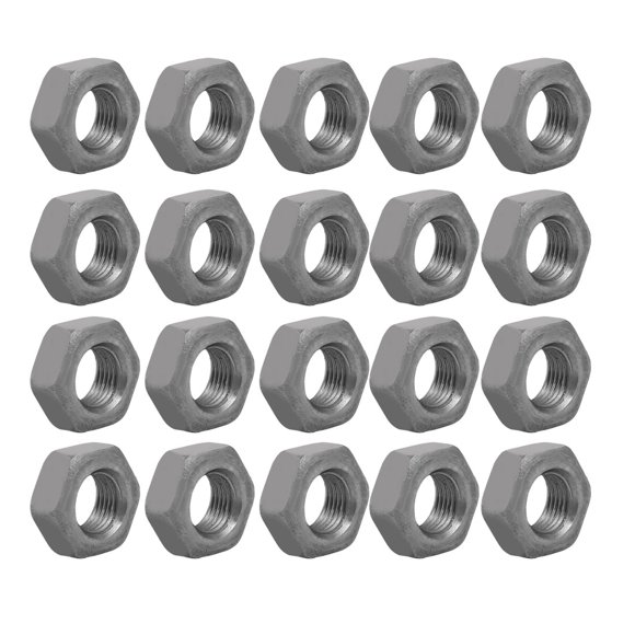 Unique Bargains 20pcs M10 Thread 1.0mm Pitch Metric Fine Thread Carbon Steel Left Hand Hex Nut