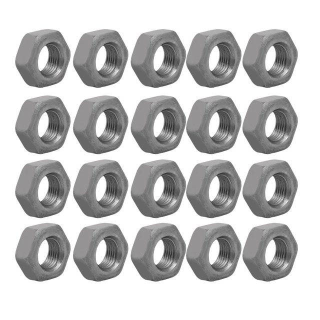 Unique Bargains 20pcs M10 Thread 1.0mm Pitch Metric Fine Thread Carbon Steel Left Hand Hex Nut
