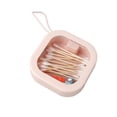 thumbnail image 2 of Portable Travel Push Box for Hair Jewelry & Cosmetics | ABS Material Organizer with Silicone Rope | 3.9"x3.9"x1.2" Storage Container for Girls Accessories, 2 of 2