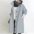 thumbnail image 5 of Hauts à Manches Longues pour Femmes Décontractés Femmes Couleur Unie Bouton Poche Récréatif à Capuche Manteau Coupe-Vent à Manches Longues Hauts, 5 of 5