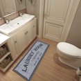 thumbnail image 4 of YAOMOBB Low Profile Laundry Mat Water Absorbent Floor Mat Laundry Room Letter Printed Non Slip Stain Resistant Bathroom Carpet, 4 of 6