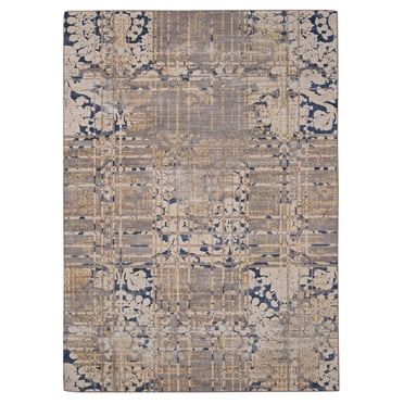 Tapis d'accent extérieur lavable Ocala marine & sable 3 pi x 5 pi