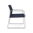 thumbnail image 4 of Fauteuil d'Appoint Surdimensionné pour Réception et Salle d'Attente Gansett / Acier Argenté / Bleu, 4 of 5