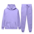 thumbnail image 1 of Gspmoly Men'S Shirt, Men'S Casual Oversize Solid Color Drawstring Trouser Long Sleeve Hooded Set Going Out Tops Holiday Deals, 1 of 7