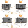 thumbnail image 2 of KOFUN 1000LBS 10FT Trampoline for Kids and Adults Outdoor Backyard Trampoline with Safety Enclosure Net, Removable Basketball Hoop, Ladder, A Ball, Black, 2 of 7