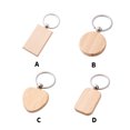 thumbnail image 4 of Wood DIY Key Chain Portable Man Woman Woman Paintable Hanging Replacement Paintable Hanging Crafts Making Bag Handbag Clothes Automotive Keychain Accessories Square, 4 of 9