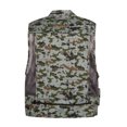 thumbnail image 3 of LUXUR Mens With Multiple Pockets Cargo Jacket Fishing Climbing Utility Vests Gray 2XL, 3 of 3