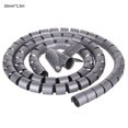 thumbnail image 3 of Wire Storage Pipe Bite-proof Cable Organizer Spiral Cable Winder Cable Winder Pattern Random, Silver Grey, 16mmx1.5m, Clamp 16mm, 3 of 8