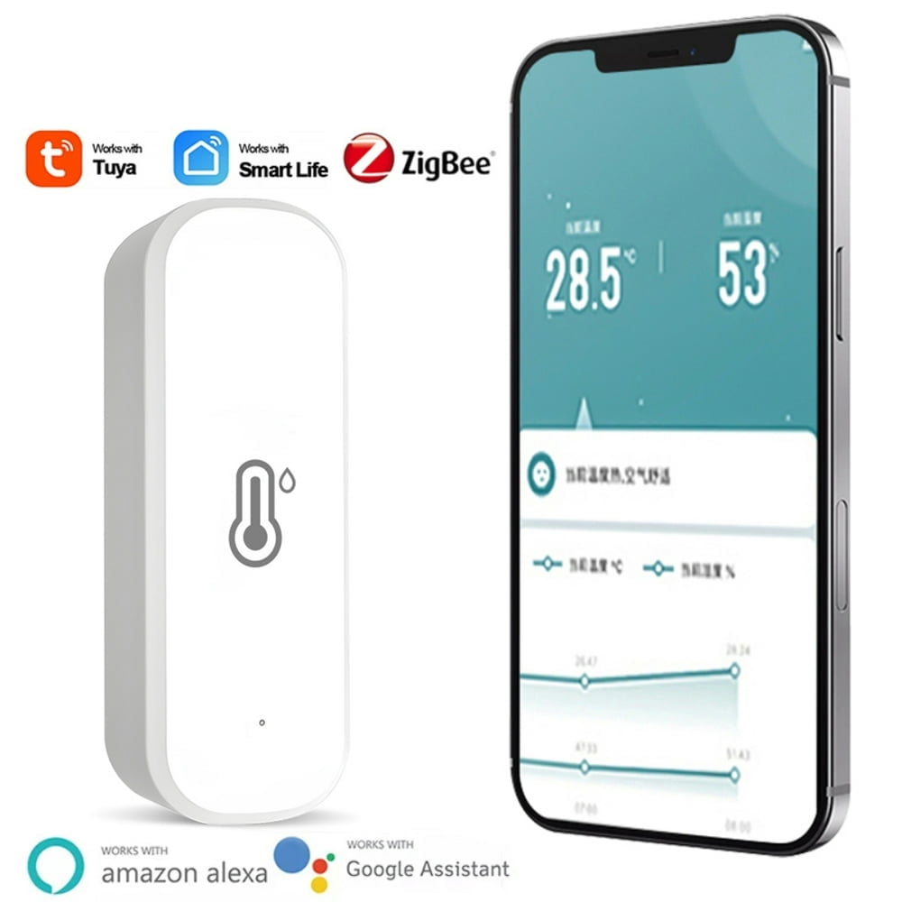 Tuya Moniteur Intelligent Wi-Fi ZigBee de Température et d'Humidité pour Alexa Google