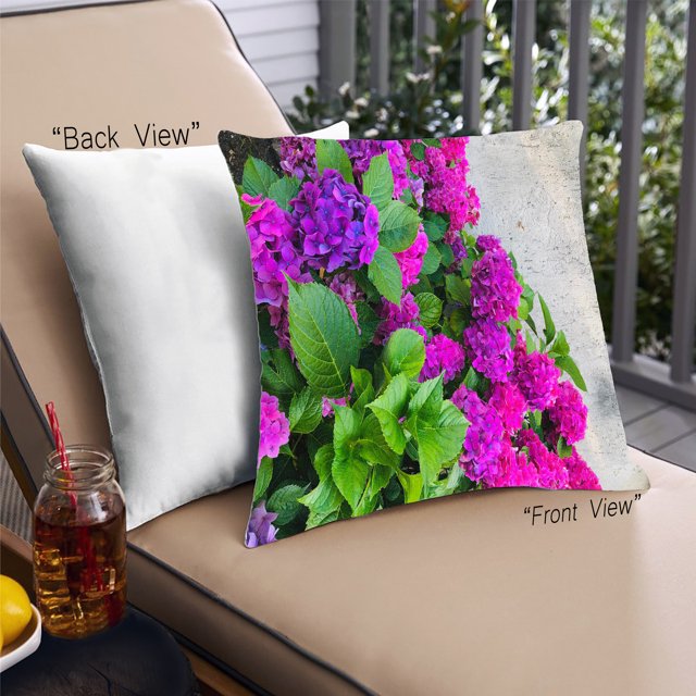 Ahgly Company Plants Flower Coussin d'Extérieur, 18 Pouces par 18 Pouces