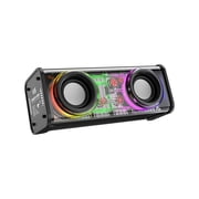 Birdeem Speakers Bluetooth Wireless, 2023 Transparent Mecha Wireless Bluetooth Speaker | Portable-Bluetooth-Speaker with Led Light, Stereo Sound, 5H Portable Wireless Speaker for Party