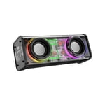 Haut-parleurs Bluetooth sans fil,2023 Haut-parleur Bluetooth sans fil Mecha transparent avec lumière LED, son stéréo, 5H Haut-parleur sans fil portable pour la fête