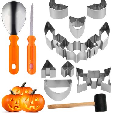Meitianfacai Pumpkin Carving Kit Pumpkin Carving Tools, Halloween Pumpkin Carving Set Stainless Steel Mould Baking Tool DIY Pumpkin Lamp Carving Tool