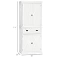 thumbnail image 3 of HOMCOM Garde-Manger de Cuisine, Armoire Buffet Autoportante avec 4 Portes, Blanc, 3 of 10