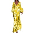 thumbnail image 1 of JIRNDf Robes de Printemps pour Femmes 2025 Mode Tendance Confortables Taille Haute Tempérament Imprimées Col en V Robes d'Été pour Femmes Robe Bohème B L, 1 of 4