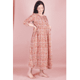 thumbnail image 4 of DWEEP SARA Peach Block Printed Maternity Cotton Dress, XXL/44, 4 of 7