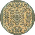 thumbnail image 1 of Ahgly Company Tapis d'Intérieur Ronds Abstraits Vert Olive Foncé, Tapis de Zone Abstraits, 3 Pieds Rond, 1 of 6