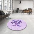 thumbnail image 4 of Ahgly Company Machine Washable Indoor Rectangle Transitional Purple Area Rugs, 3' x 5', 4 of 7