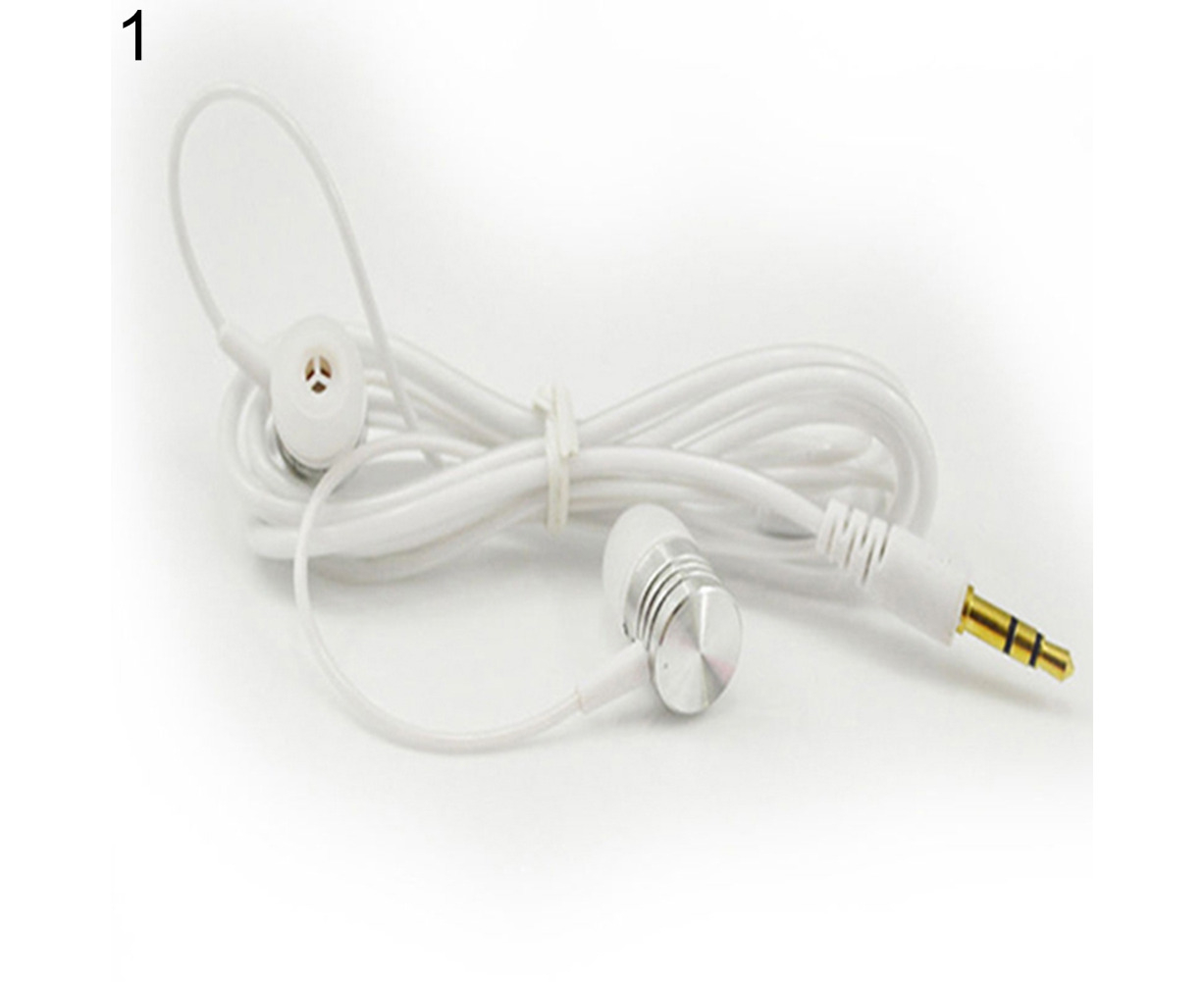 Universal 3.5mm In-ear Stereo Earbuds Headphone Earphone Headset for Cell Phone-White