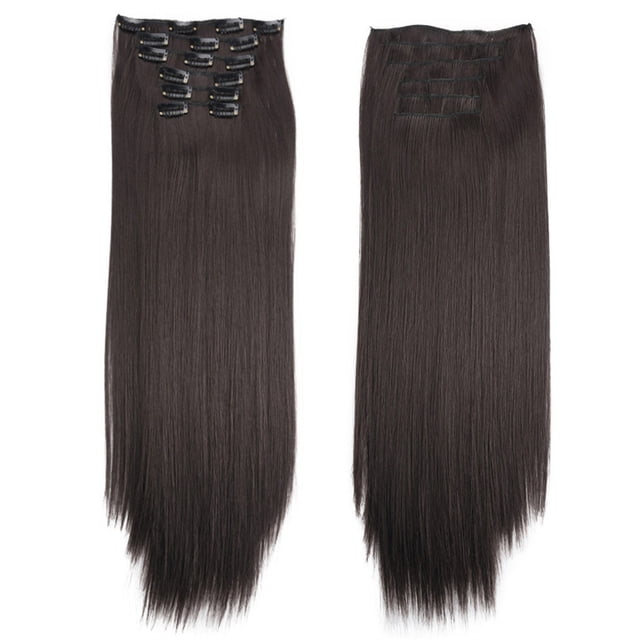 Xihbxyly Offres de Vacances Mode Extensions de Cheveux Longues à Clip Perruque Droite Complète Offres
