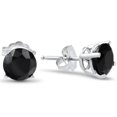thumbnail image 1 of Clous en Or Blanc 14k avec Diamants Noirs Traités Taille Ronde 2 Ct, 1 of 1