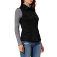 thumbnail image 4 of INSPIRE CHIC Women's Utility Cargo Vest Button Front Sleeveless Faux Suede Jacket with Pockets S Black, 4 of 7