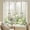 Multicolour, variant on Double Layer Floral Draw Back Curtain With Rod Pocket Lace Sheer Blackout